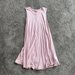 Light pink sleeveless swing dress